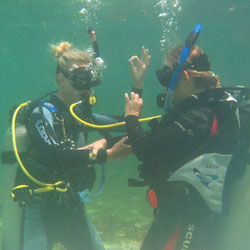 sharing air scuba diving
