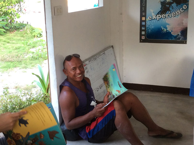 staff kids book club evolution dive resort